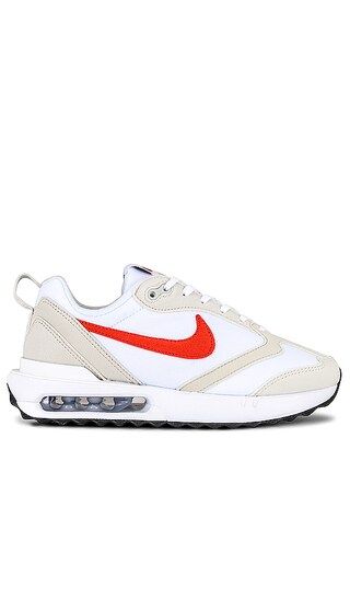 Air Max Dawn Sneaker in Whiite, Picante Red, Light Bone, & Black | Revolve Clothing (Global)