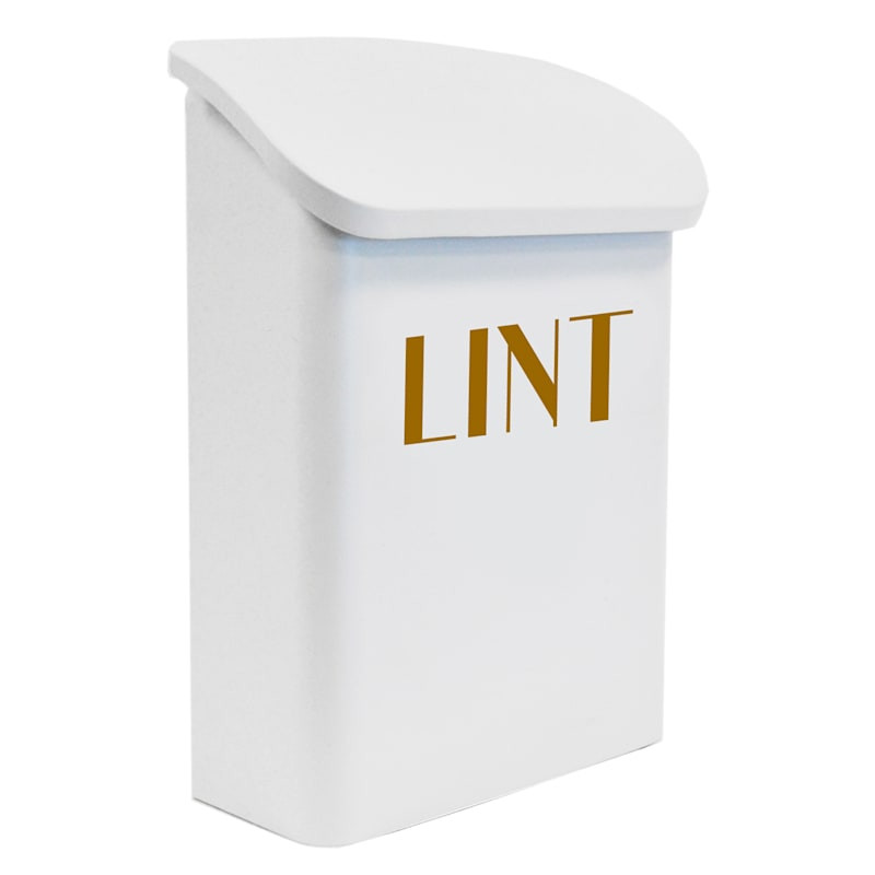 Lombard White And Gold Laundry Lint Box | At Home