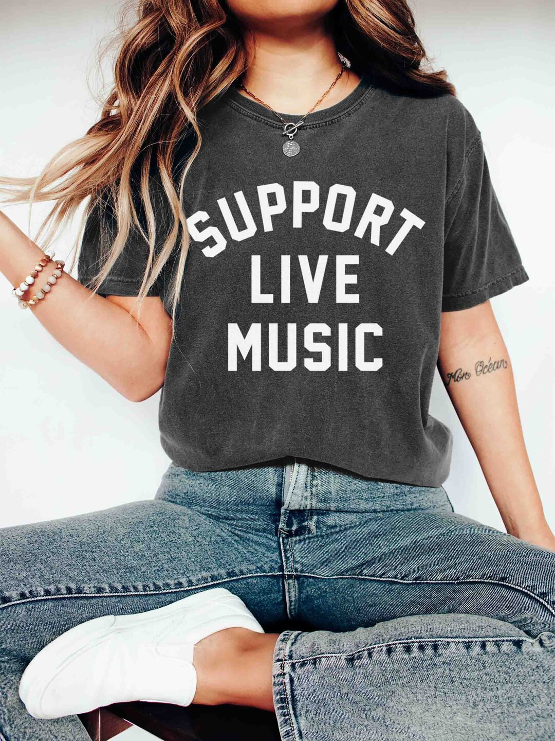Support Live Music Comfort Colors Shirt, Varsity-Style Concert Festival Tee, Support Local Music ... | Etsy (US)