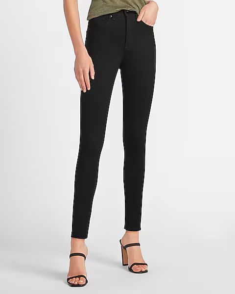 High Waisted Black Supersoft Skinny Jeans | Express