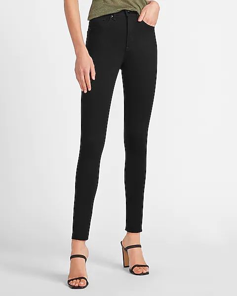 High Waisted Black Skinny Jeans | Express