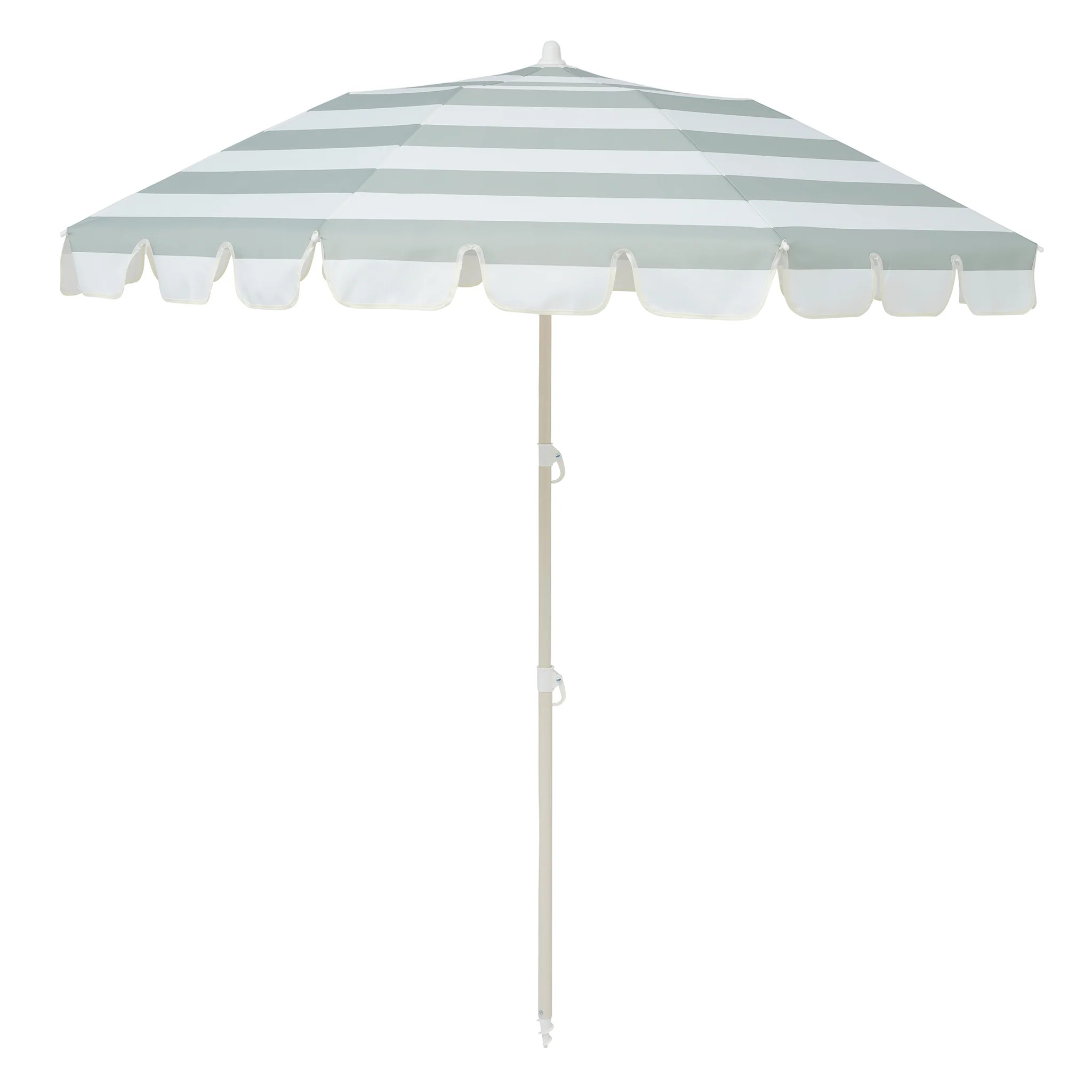 Compact Beach Umbrella - Sea Sage Stripe | SUNNYLIFE US