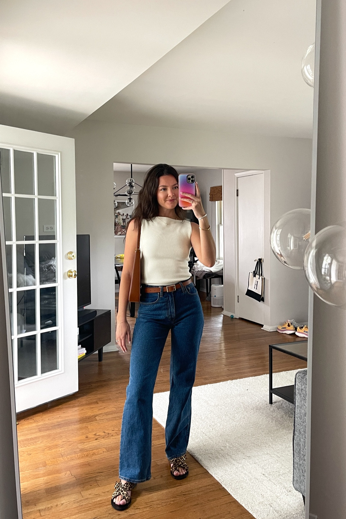 Neutral spring outfit! Wearing size XS in the top, 25 curve love in the jeans, and true size 8 in the shoes! 

#LTKSeasonal #LTKshoecrush