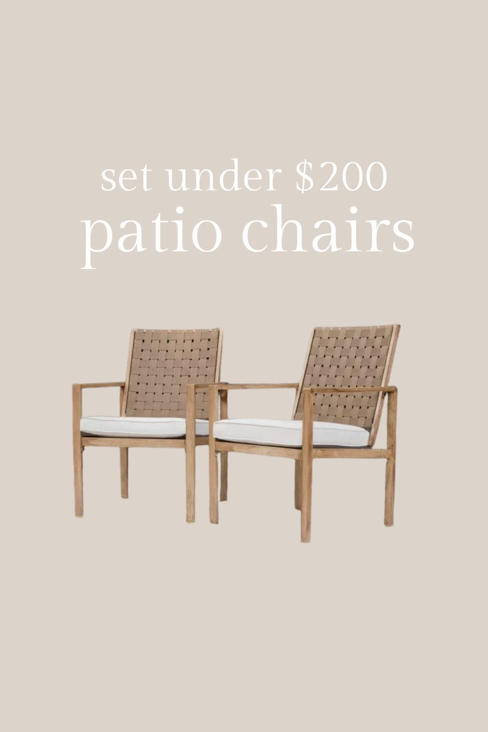 This pretty set of outdoor chairs on sale for less than $200! 

#LTKSeasonal #LTKSaleAlert #LTKHome