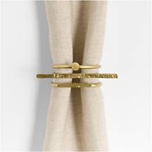 Holiday Dainty Gold Napkin Rings, Set of 3 + Reviews | Crate & Barrel | Crate & Barrel