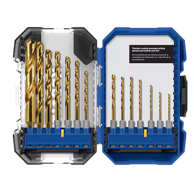 Kobalt  14-Piece Assorted Titanium Coated Hss Twist Drill Bit Set | Lowe's