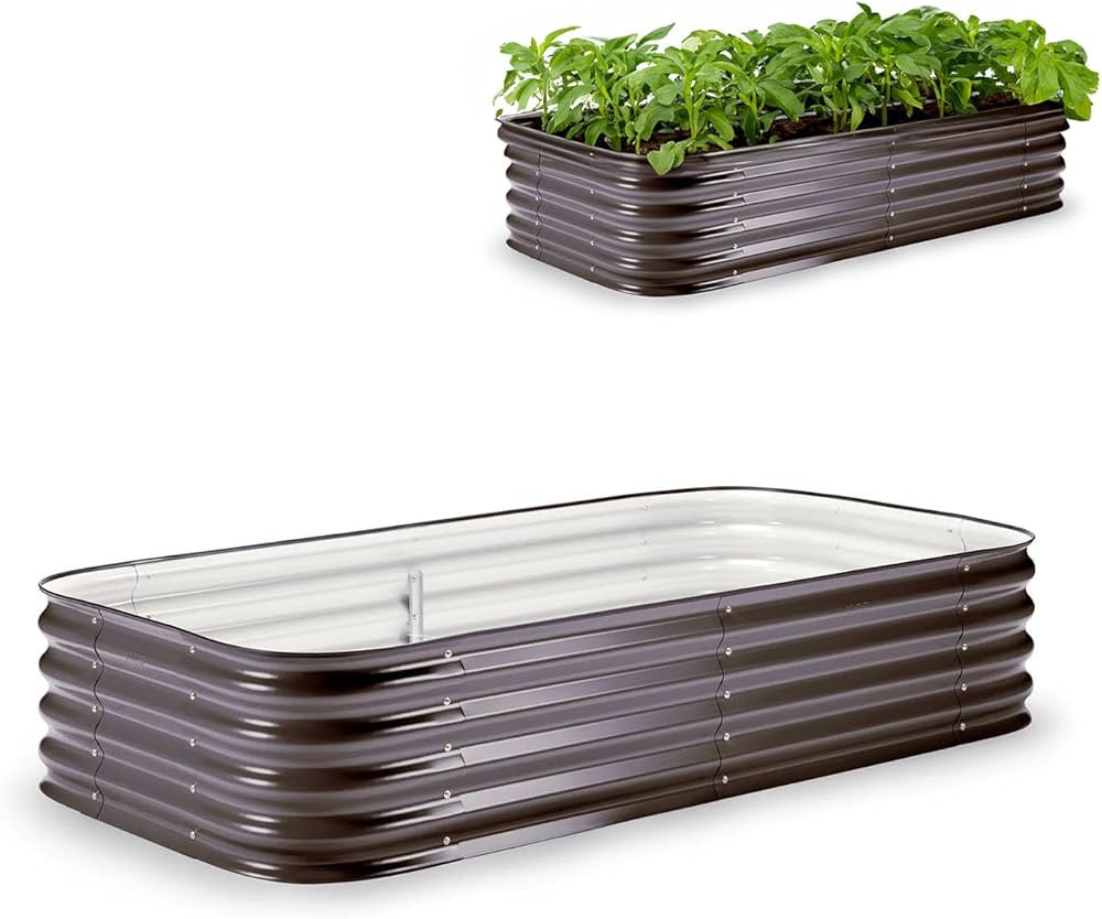 Epic Gardening 6-in-1 Modular Galvanized Raised Garden Bed Kit, 15" Food-Safe Medium Metal Plante... | Amazon (US)