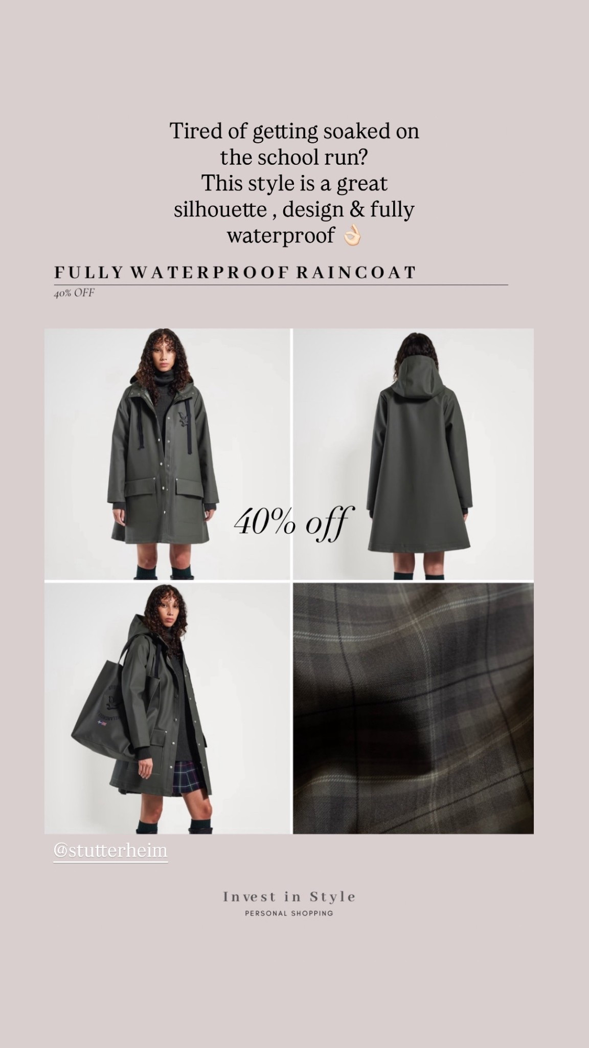 Great understated design and reliable quality & function ! 
On sale 

Rain coat 
School run style 
Mum coat 
Waterproof coat jacket 
Stutterheim 

#LTKfamily #LTKtravel #LTKwinter