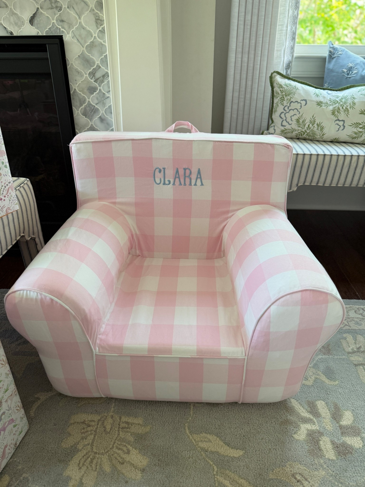 The sweetest gingham monogrammed chair!!!

#LTKKids #LTKFamily #LTKBaby