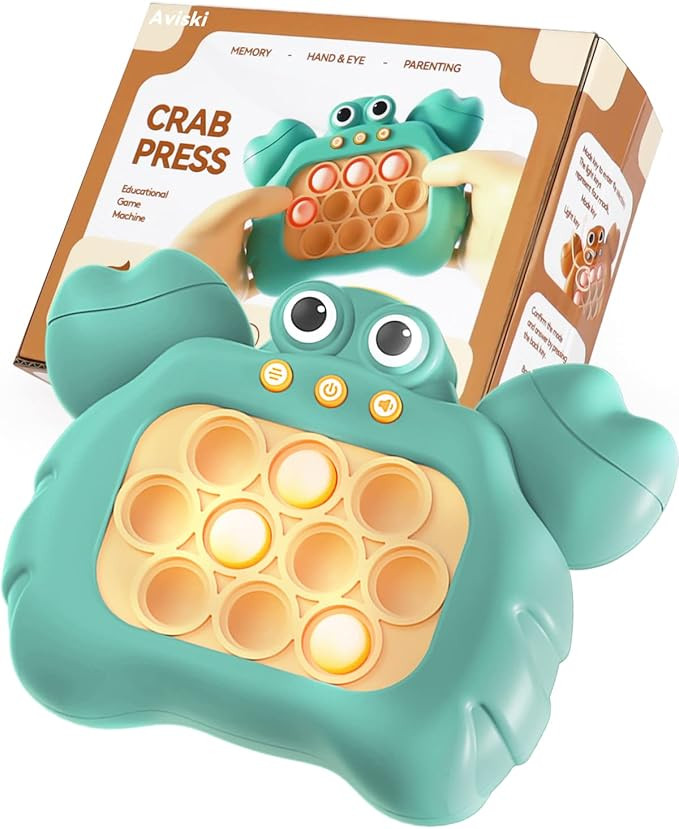 Pop Fidget Games for Kids, Electric Handheld Fidget Toy for Boys/Girls Age 4-12, Crab Sensory Str... | Amazon (US)
