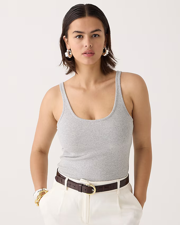Vintage rib shelf-bra tank top | J. Crew US