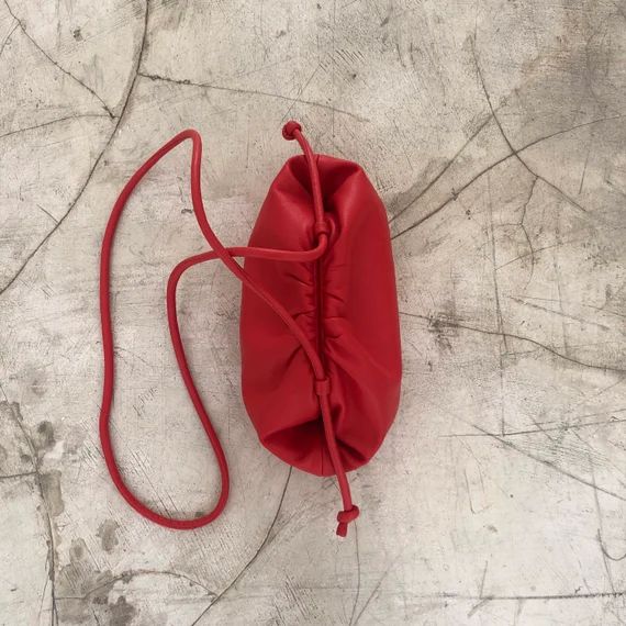 Red Lambskin Small Cloud Crossbody Mini Dumpling Bag Leather | Etsy | Etsy (US)
