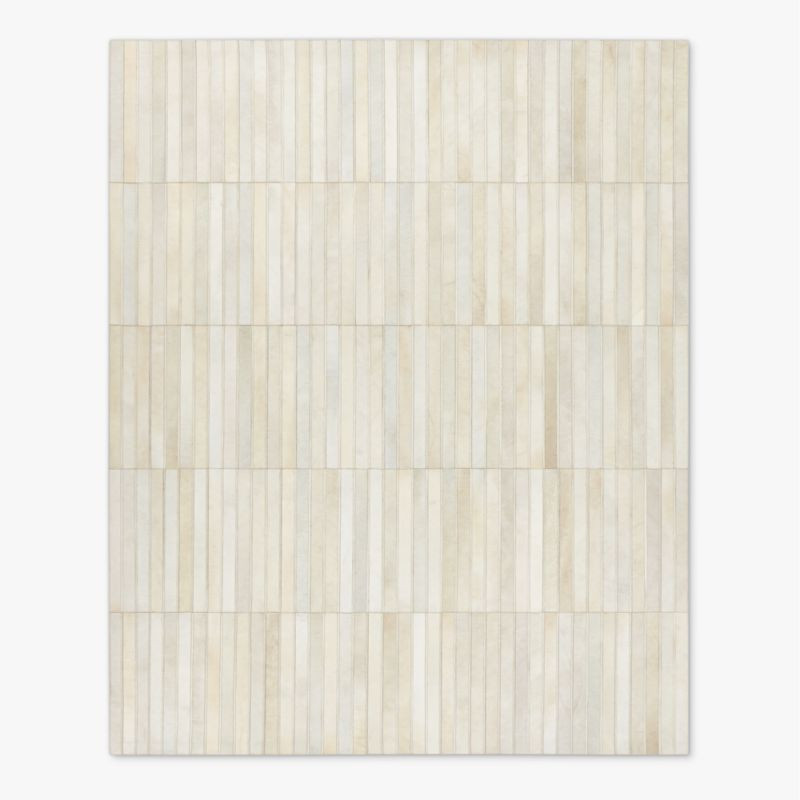 Camilia Patchwork Ivory Hide Area Rug 5'x8' + Reviews | CB2 | CB2