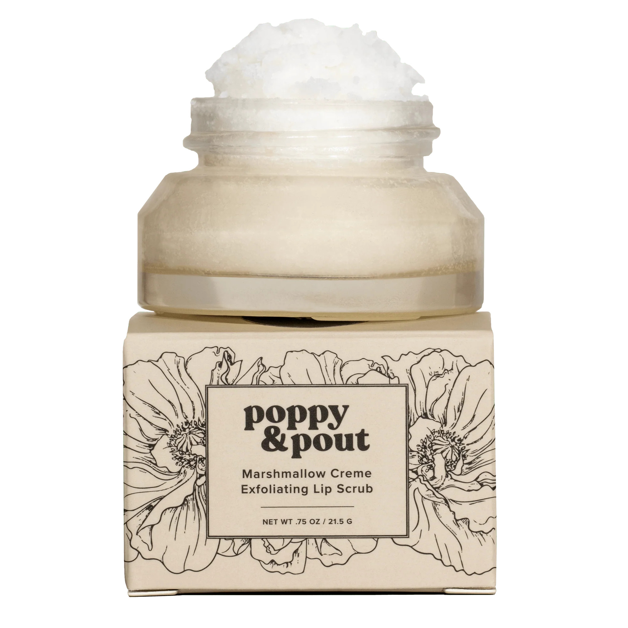 Lip Scrub, Original, Marshmallow Creme | Poppy & Pout