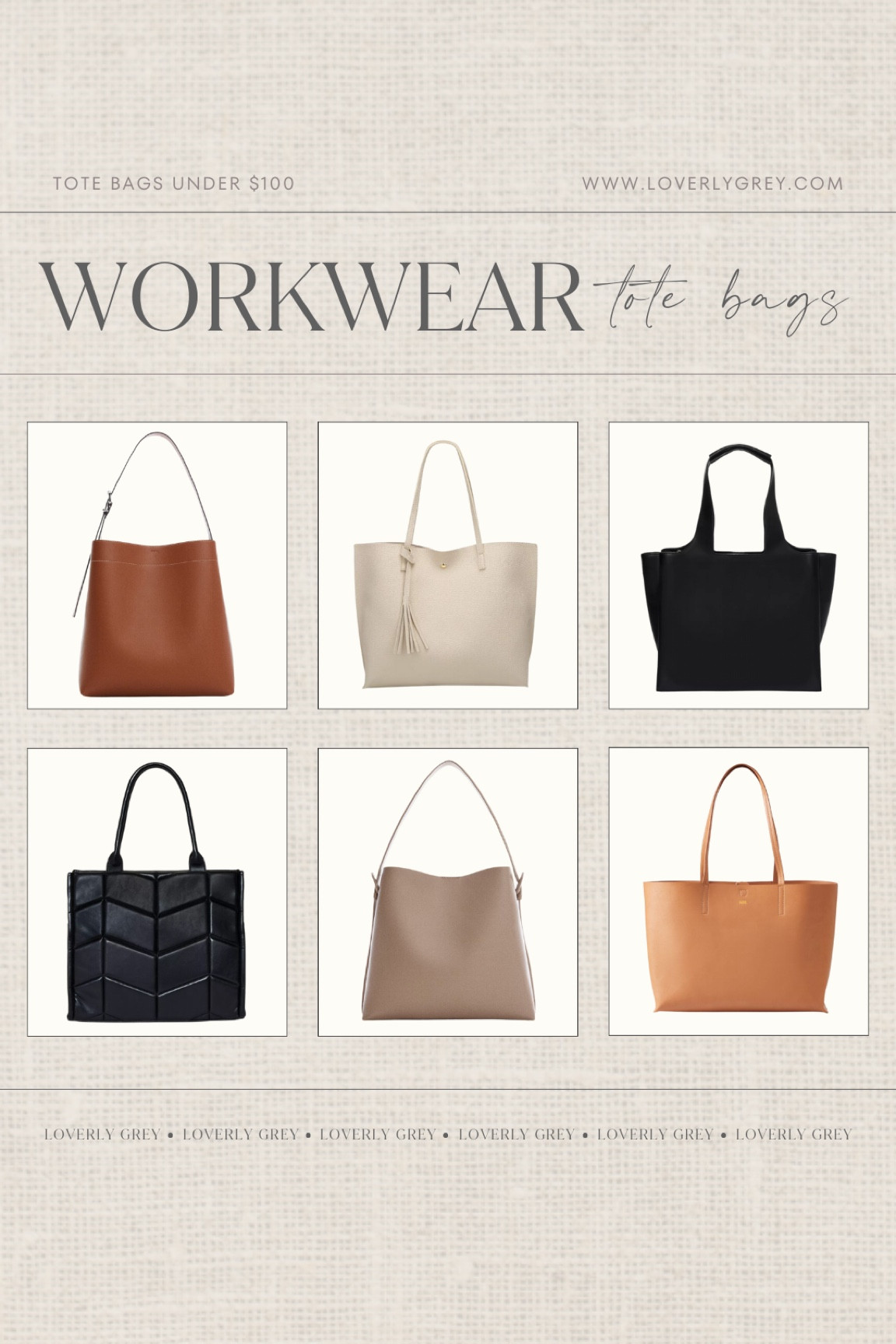 Workwear tote bags under $100! Perfect for an season 👏

Loverly Grey, work tote bags

#LTKfindsunder100 #LTKworkwear #LTKitbag