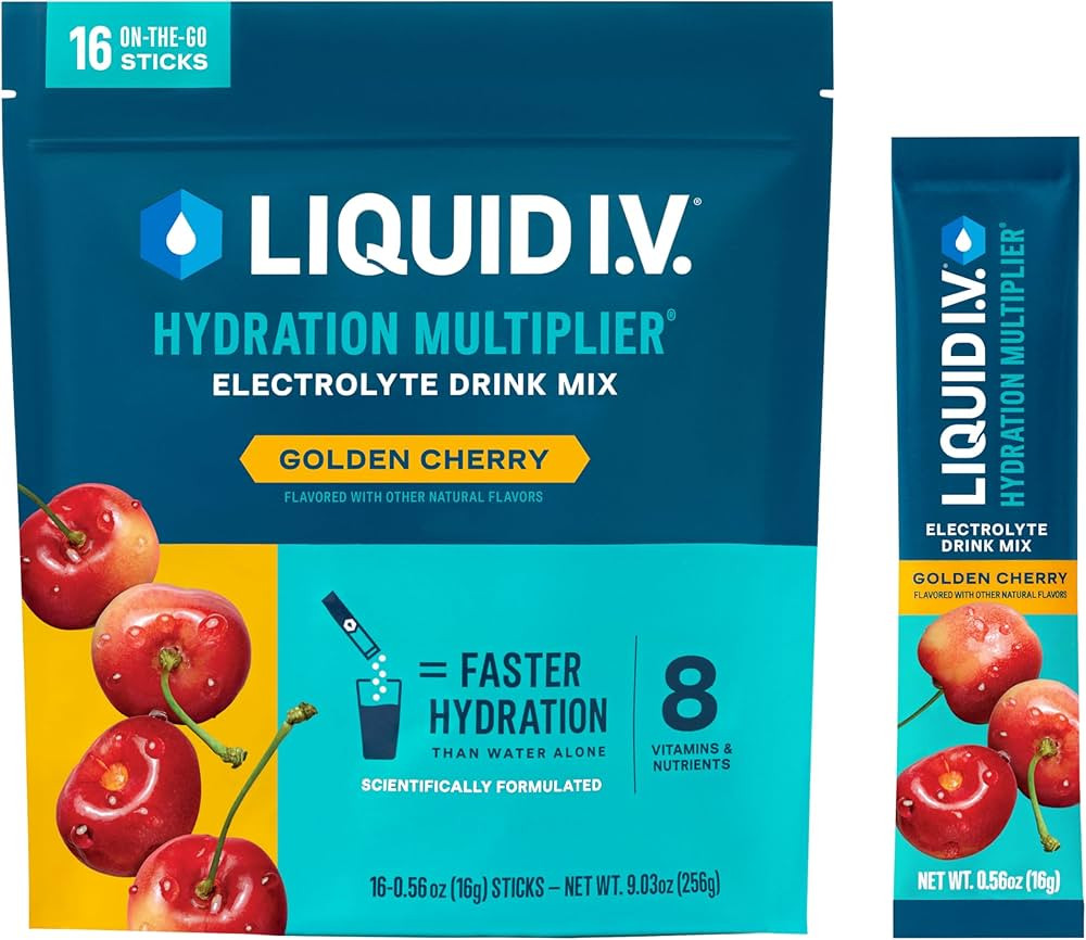 Liquid I.V.® Hydration Multiplier - Golden Cherry | Electrolyte Powder Drink Mix | 1 Pack (16 Se... | Amazon (US)