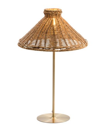 Wicker Cone Shamped Table Lamp | TJ Maxx
