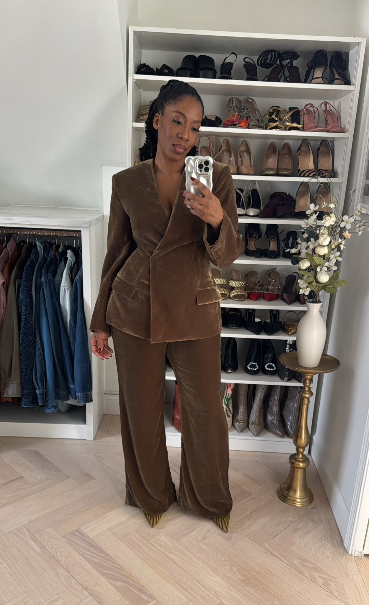 My fave suit so far! 🤎

Wearing sz small is blazer 
Sz 14 in pants 

#LTKootd #LTKWorkwear #LTKSeasonal