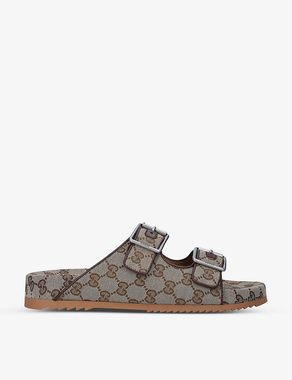 GUCCI
          
          Sideline monogram-print canvas sandals | Selfridges