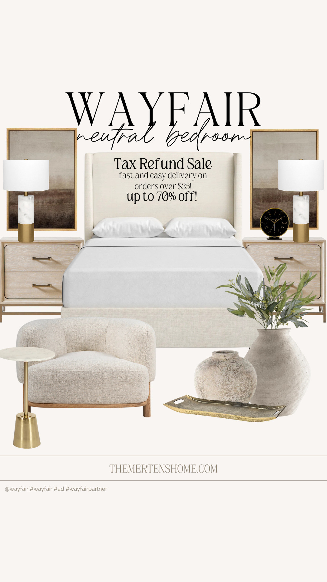 Neutral bedroom refresh with Wayfair’s Tax Refund Sale. Up to 70% off with fast, easy delivery on orders over $35.

@wayfair #wayfair #ad #wayfairpartner