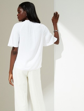 Flutter-Sleeve Top | Banana Republic (US)