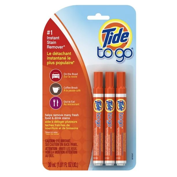Tide-To-Go Instant Stain Removing Pen, 3 Count Pack | Walmart (US)