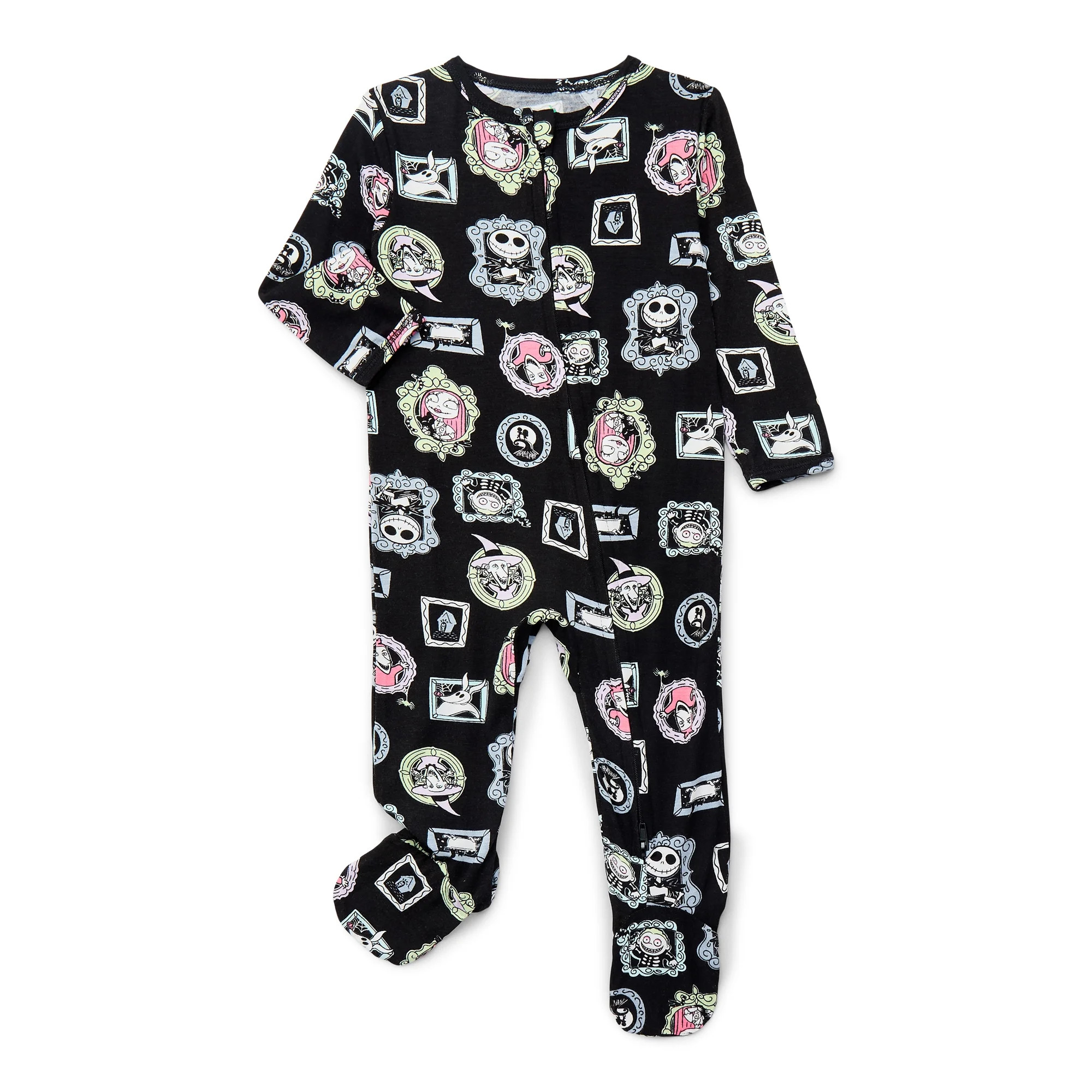 Nightmare Before Christmas Baby Boys or Girls Two-Way Zip Front Footed Pajama One-Piece, Sizes 0-... | Walmart (US)