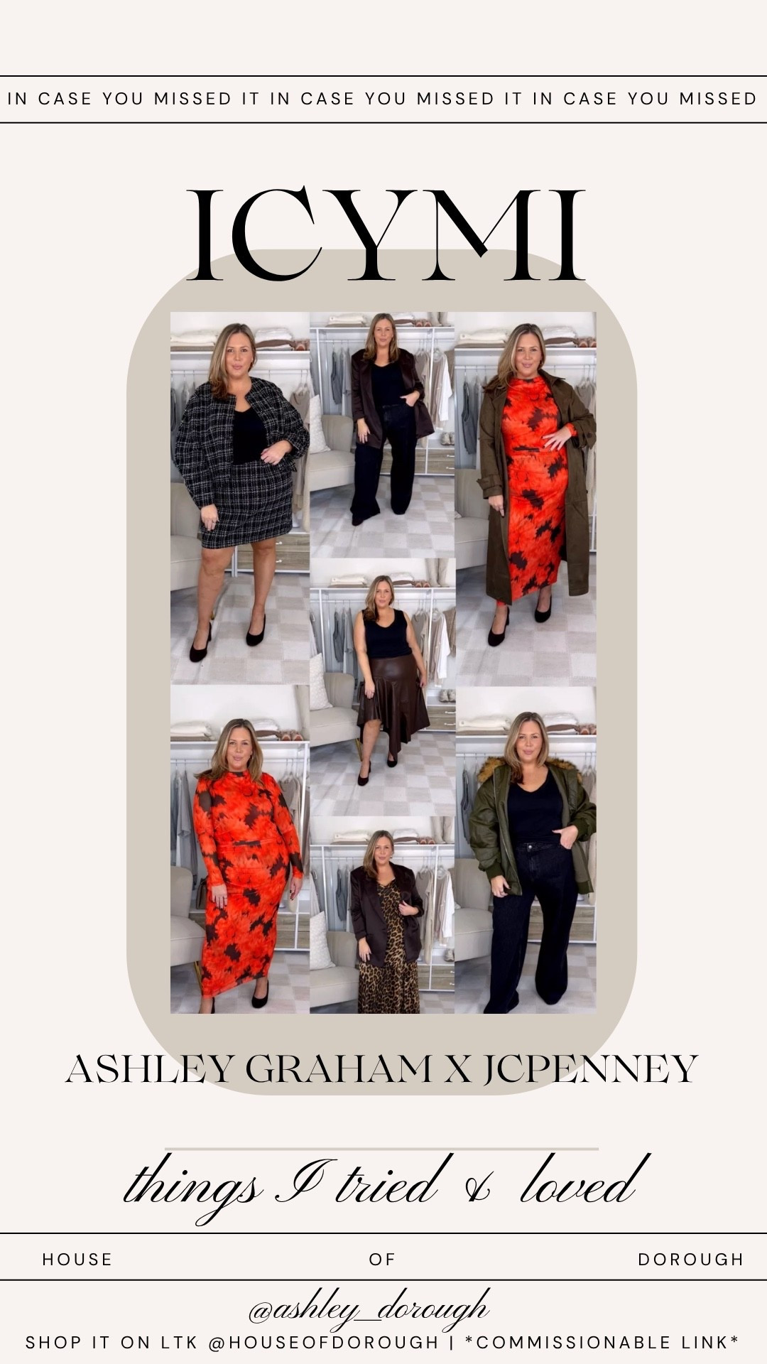 Ashley Graham x JC Penney collection haul! From left to right: 1. Wearing a 20 in the skirt, sized down to a 1X in the top, and the jacket is 18! They all fit so well! 2. The top is a 1X, jeans are a 20W, they run loose so I could have done the 18. The blazer is a 1X and has the perfect oversized fit! 3. The dress is a 1X and fits so well! The trench is also a 1X! 4. The red dress is a 1X! 5. The black top is a 1X and the skirt is as well! It does run a little generous but has great stretch! 6. The cheetah dress is a 1X and the blazer is a 1X! 7. The black top is a 1X, jeans are a 20W, and the coat is a 1X!

Use my Spanx code ASHLEYDXSPANX sitewide for 15% off and free shipping for new customers!

Plus size fashion, fall fashion, everyday outfit idea, mom style, midsize fashion, fall outfit idea, trench coat, blazer, matching set

#LTKMidsize #LTKPlusSize #LTKOver40