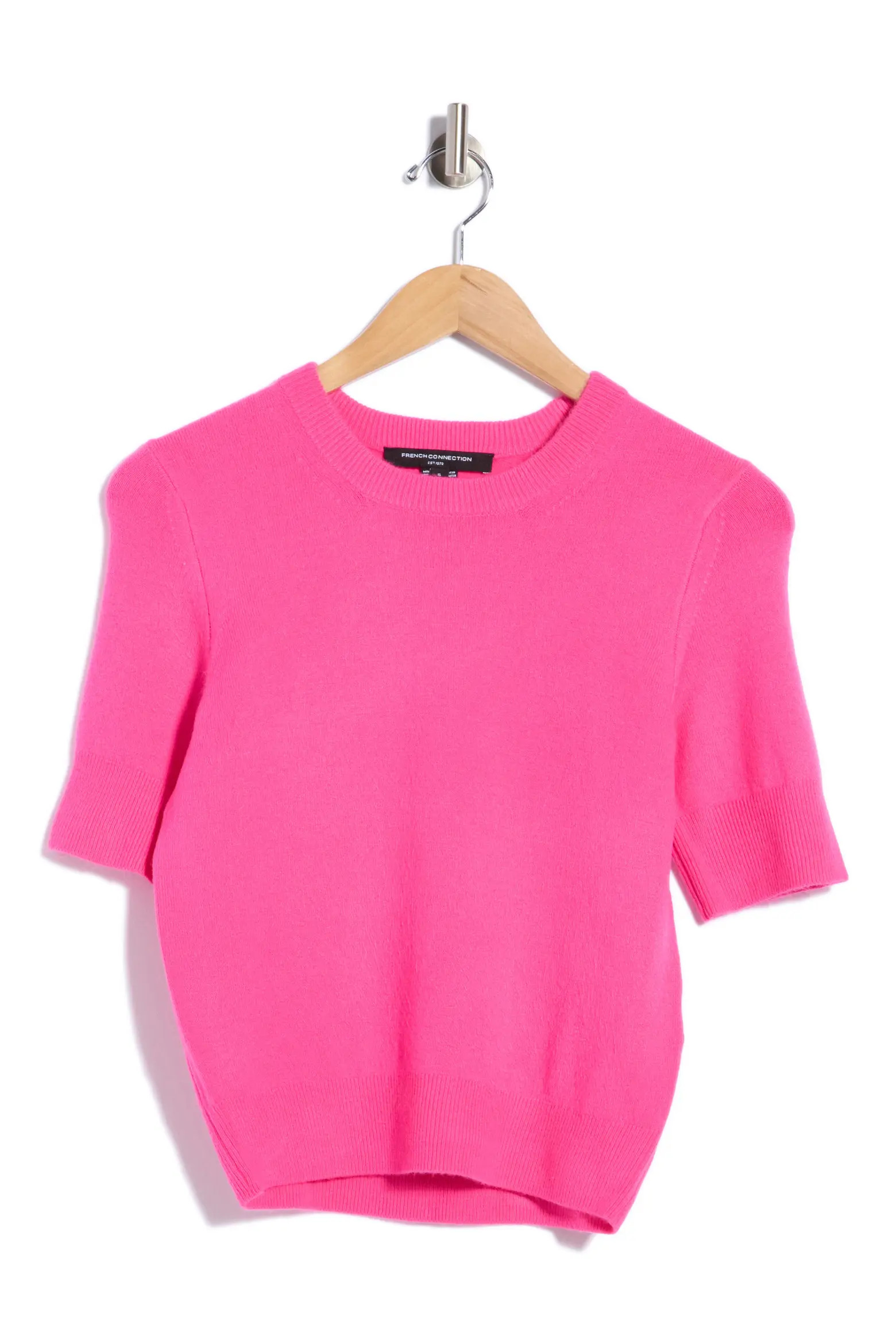 French Connection Babysoft Margo Short Sleeve Sweater in Evening at Nordstrom Rack, Size Small | Nordstrom Rack