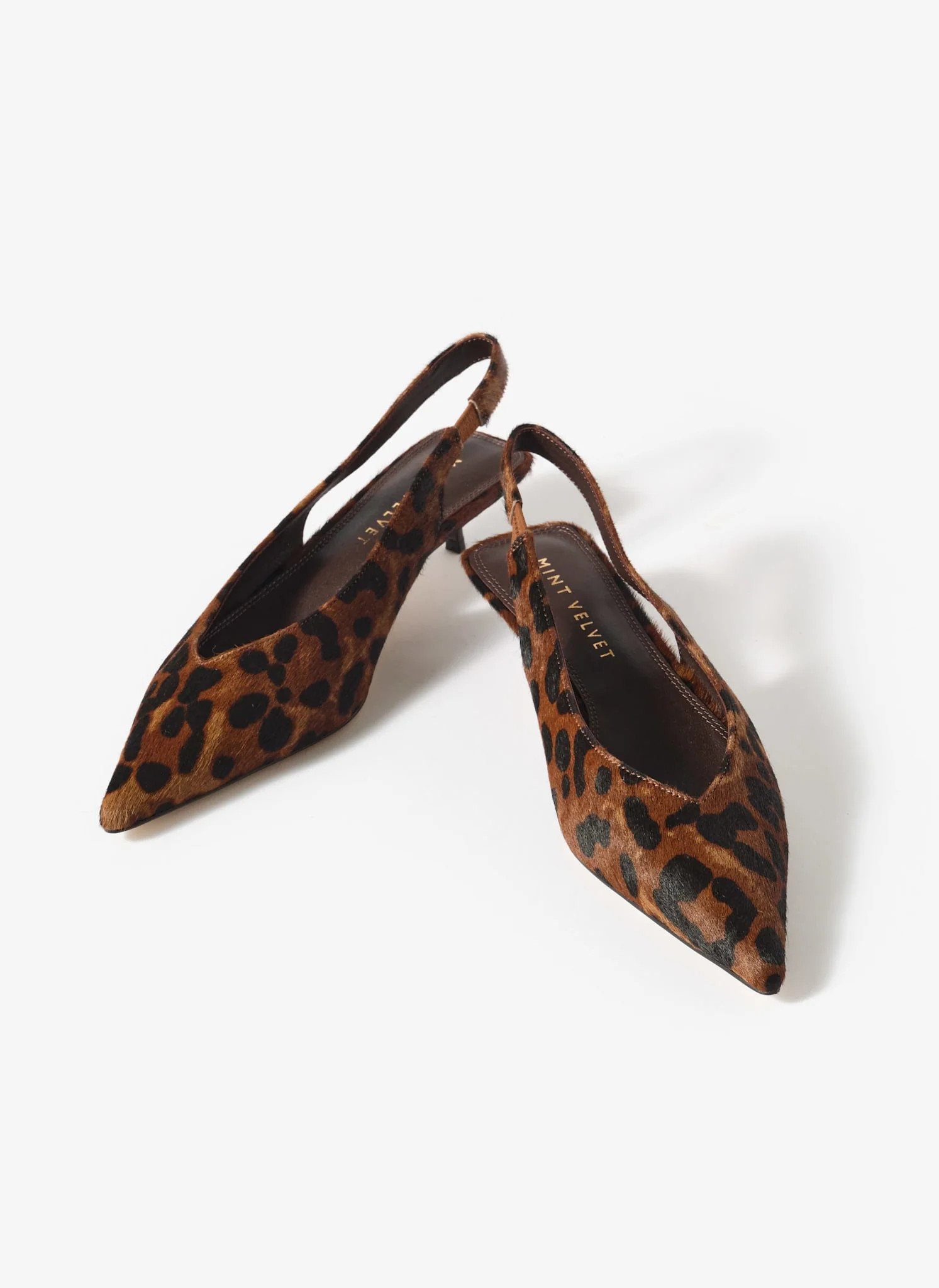 Skye Leopard Print Slingback Court Heels | Mint Velvet
