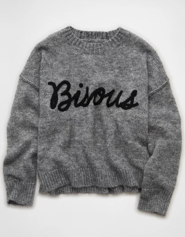 AE Whoa So Soft Bisous Graphic Sweater | American Eagle Outfitters (US & CA)