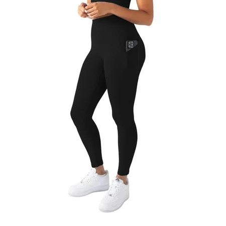 YITTY Active Women's UltraLuxe High-Waist Pocket Legging, Athleisure, 4-Way-Stretch, Iconic Black, M, Short | 25" Inseam | Walmart (US)