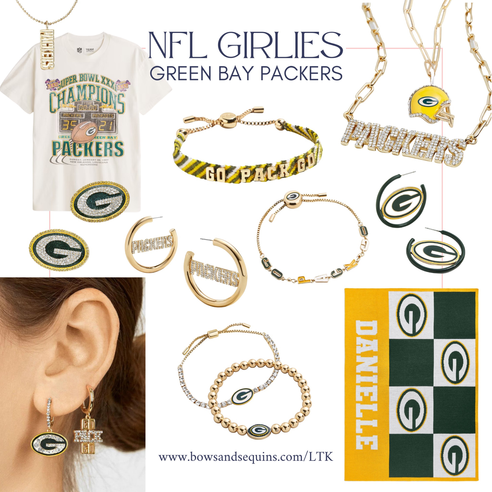NFL Greek Bay Packers Women’s Apparel + Jewelry. Great for gifting! All well under $100.

#LTKGiftGuide #LTKfindsunder100 #LTKSeasonal