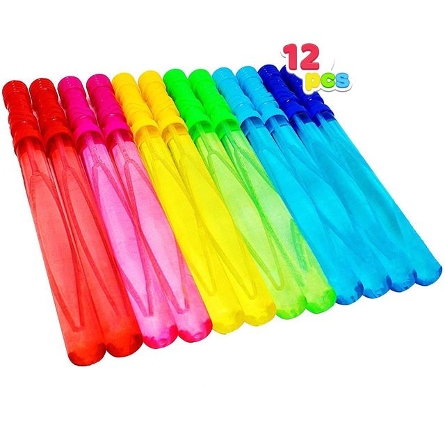 Joyin 12PCS 14.6’’ Big Bubble Wand Assortment (1 Dozen) with Bubble Refill Solution - Summer ... | Walmart (US)
