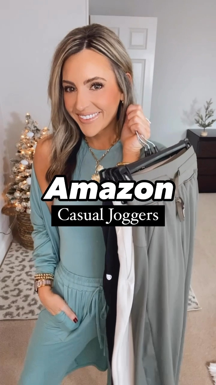 The best casual joggers for walking, working out or everyday 🤗 I'm wearing colors: Sage green, Pale & Black. Size small. TTS 

#LTKStyleTip #LTKWatchNow #LTKFindsUnder50