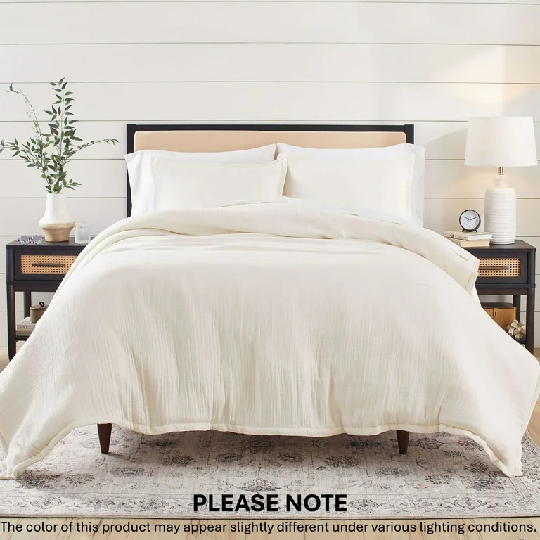 Better Homes & Gardens 3-Piece Cream Gauze Comforter Set, Adult King - Walmart.com | Walmart (US)
