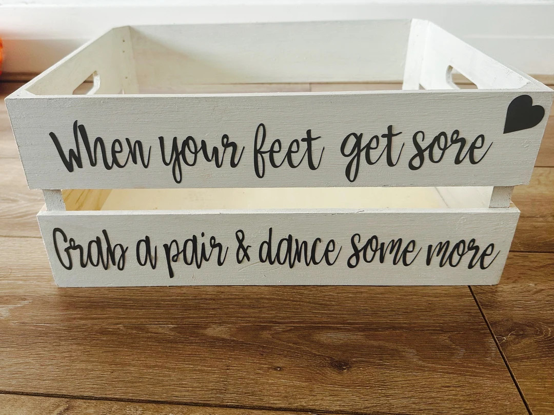 Wedding Crate Personalised Wedding Crate When Your Feet Get - Etsy | Etsy (US)