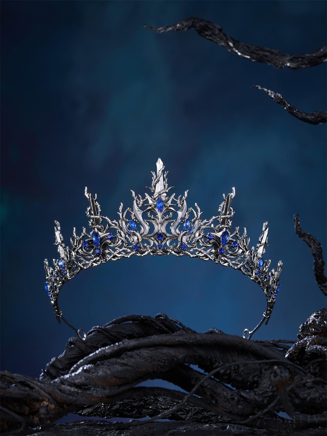 SV Sapphire Thorn Halloween Tiara Gothic | Sweetv | SWEETV