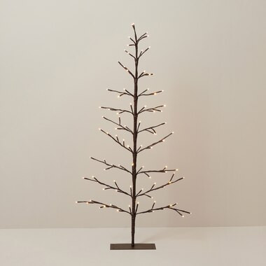 LED BROWN 4' TREE WITH WOOD BASE | Indigo (CA)
