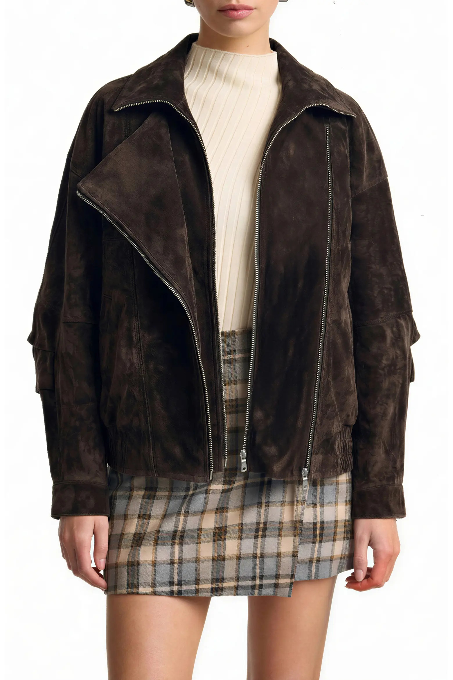 Layered Oversize Suede Jacket (Women) | Nordstrom | Nordstrom