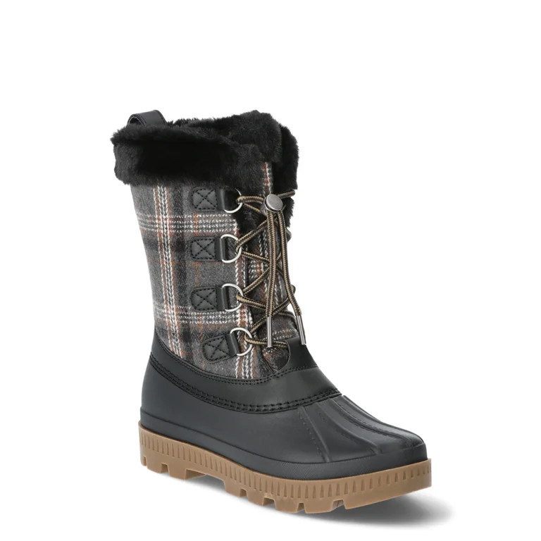 Ozark Trails Women's Fleece Tall Lace-Up Boots, Sizes 6-11 - Walmart.com | Walmart (US)