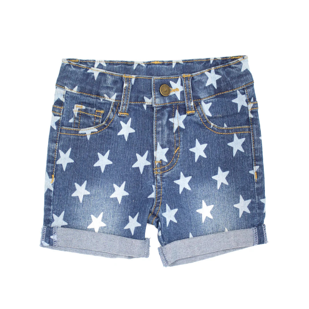 4th of July Denim Star Shorts | Emerson and Friends