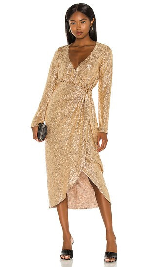 X REVOLVE Kimora Dress in Tan Confetti | Revolve Clothing (Global)