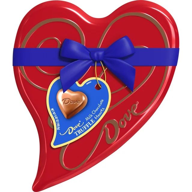 Dove Milk Chocolate Truffle Hearts Valentine's Day Candy Gift - 5.82 Oz Heart Tin | Walmart (US)