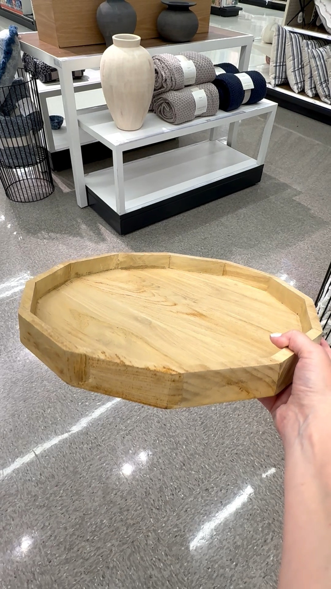 Love the shape of this wood tray and the natural color. The design is a bit modern but still practical. It’s perfect for summer entertaining to fall gatherings, or being the center of attention on your coffee table.

And if you’re a mosaic artist, this would be a fun substrate for your tile work too! For mosaic tips, tutorials + inspiration please visit my YouTube channel: YouTube.com/julieweilbacher, and follow @julieweilbacher on Instagram.

#woodtray #roundwoodtray #servingtray #coffeetabledecor #target #hostingessentials #mosaic #homebar #hostingessentials

#LTKHome #LTKSeasonal