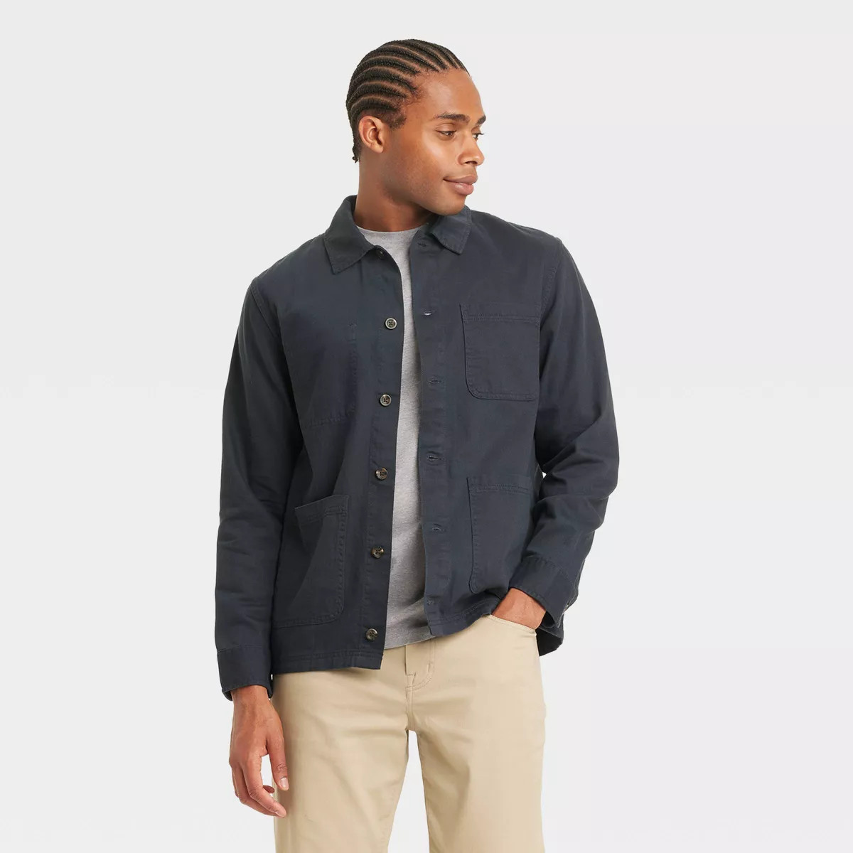 Men's Long Sleeve Flat Collared Button-Down Shirt - Goodfellow & Co™ | Target