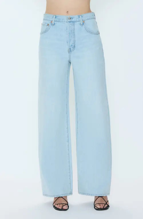 Pistola Tate High Waist Wide Leg Jeans in Postcards at Nordstrom, Size 26 | Nordstrom