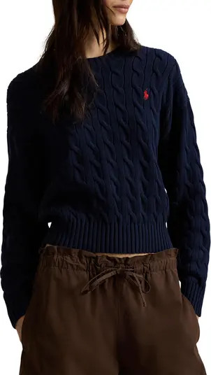 Cable Knit Crewneck Sweater | Nordstrom