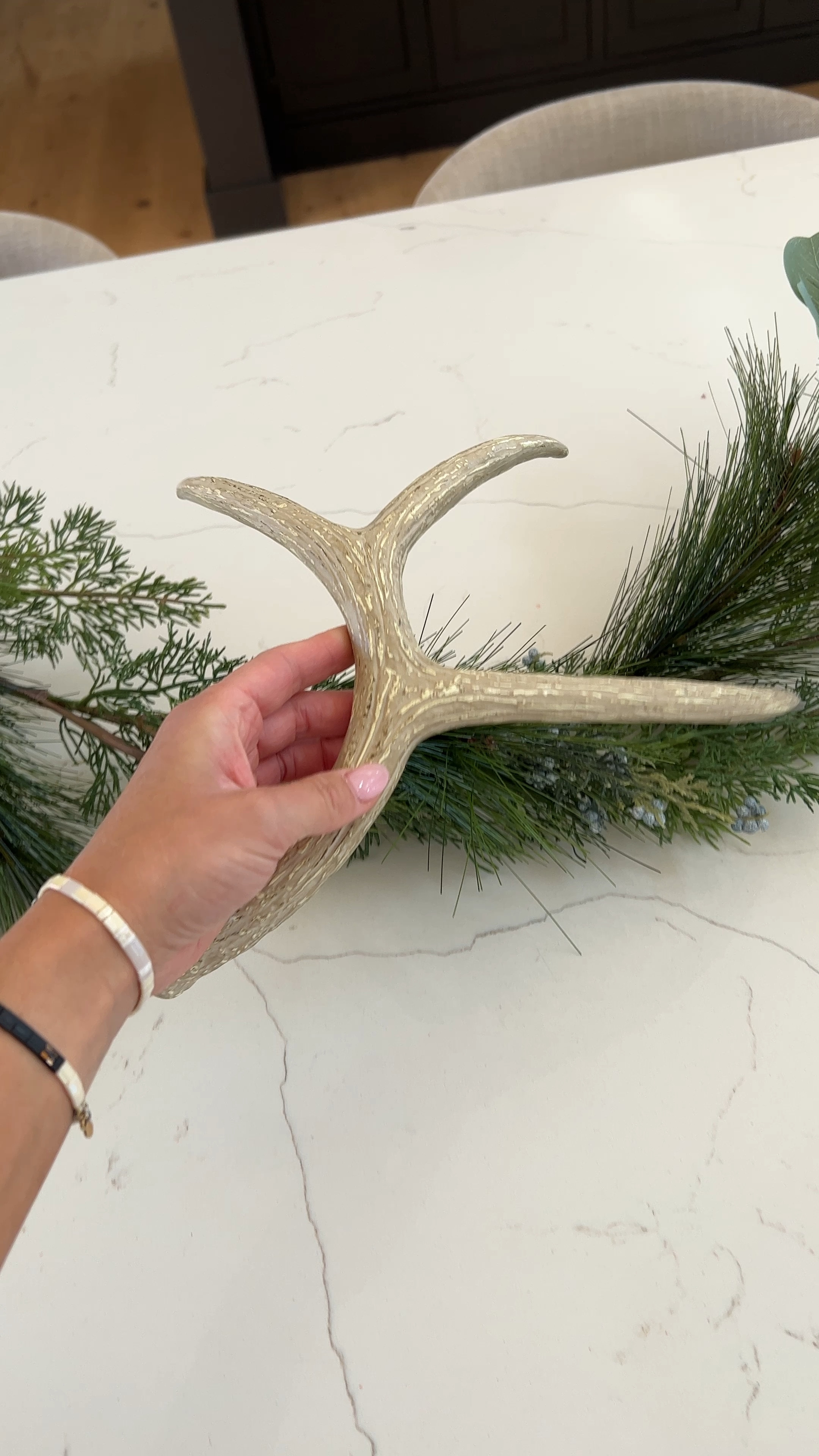 I have been loving these faux antlers from pottery barn. I have paired this with a random garland I have from last year. I am linking similar items since this one is no longer available. 

#LTKHoliday #LTKSeasonal #LTKhome