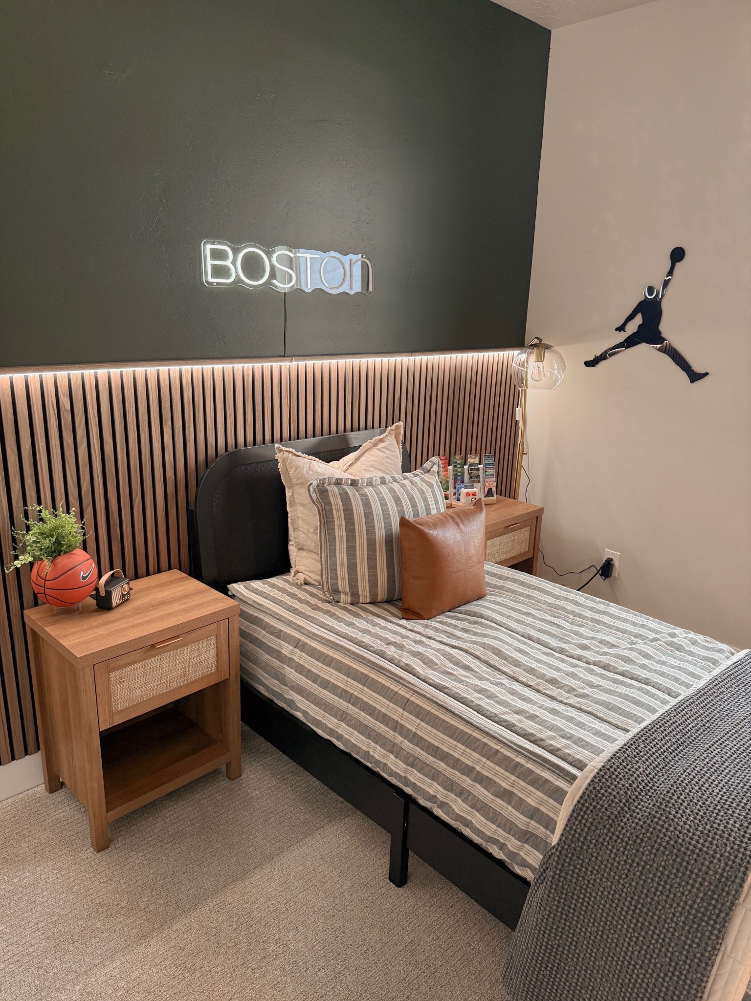 #AD We gave my son’s room the ultimate teen bedroom upgrade, and I’m so happy with how it turned out. Working with @loweshomeimprovement, we painted the walls a rich deep green and added slat paneling for that elevated, modern look he’s been wanting.
The transformation feels clean, cool, and so grown-up—exactly the vibe for this new stage of life. It’s incredible how a few high-impact updates from Lowe’s can make a room feel completely new. Huge thank you to Lowe’s for having everything we needed to bring this space to life.

#LTKHome #LTKSeasonal #LTKKids